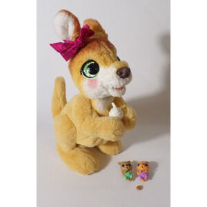 FurReal Mama Josie the Kangaroo 70+ Sounds & Reactions 2 BABY KANGROOS 12" WORKS